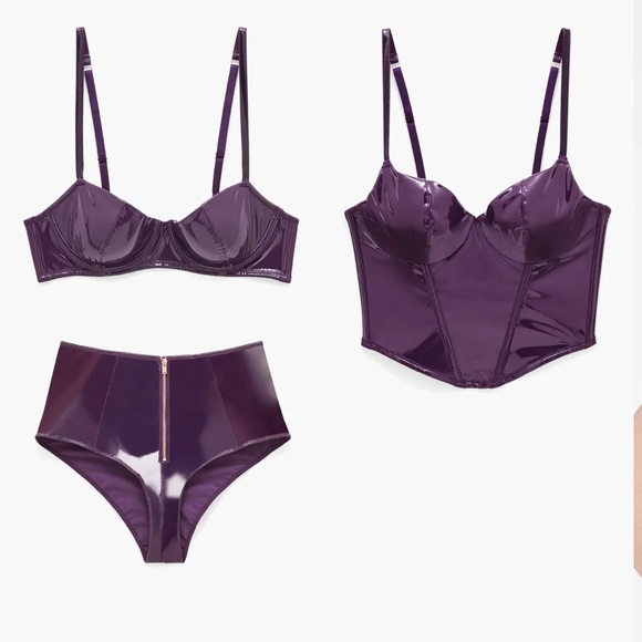 Savage X Fenty Other - Savage X Fenty Playtime Purple Leather Tease Xtra VIP Box Set